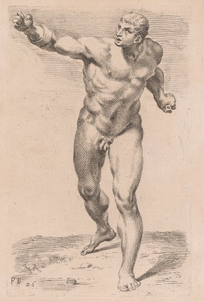 Il Gladiatore Borghese, vista frontale [tavola 26] da Francois Perrier