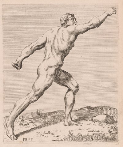 Il Gladiatore Borghese, vista laterale, girato a destra [tavola 28] da Francois Perrier