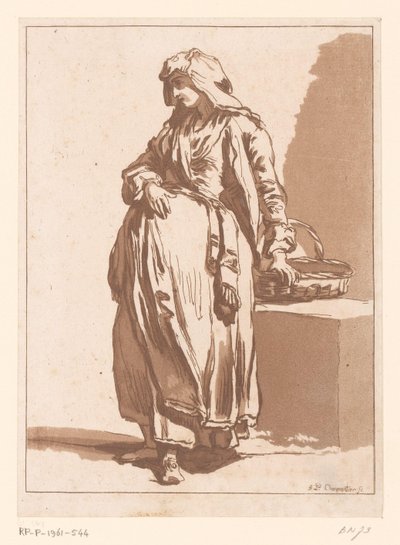 Contadina con un cesto da Francois Philippe Charpentier