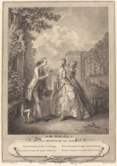 La passeggiata serale da Francois Robert Ingouf after Sigmund Freudenberger