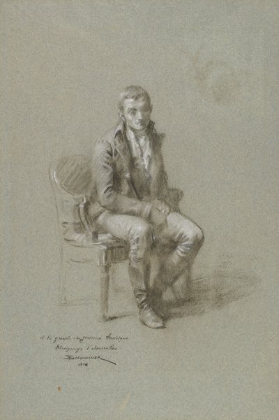 Figura maschile seduta da Francois Schommer