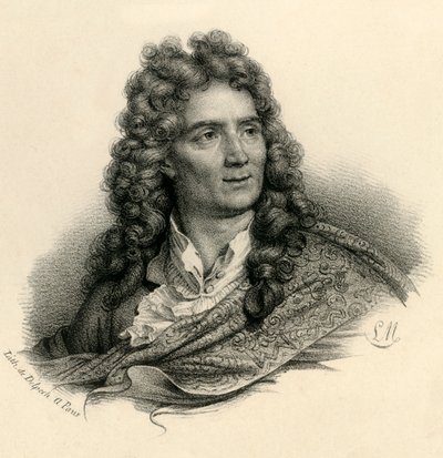 Boileau Despreaux, 1636-1711, c1830 da Francois Seraphin Delpech