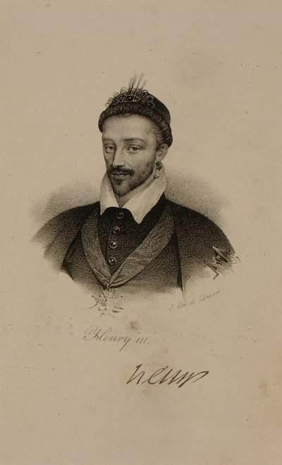 Re Enrico III (1551-89) di Francia da Francois Seraphin Delpech