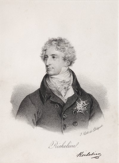 Ritratto di Armand Emmanuel du Plessis, duca di Richelieu, 1820s da Francois Seraphin Delpech