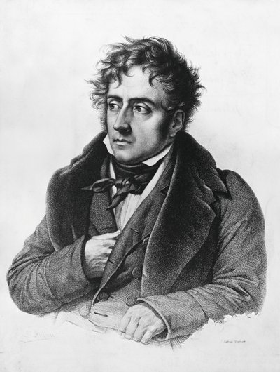 Ritratto di Francois-Rene, visconte di Chateaubriand (1768-1848), scrittore, politico, diplomatico e storico francese da Francois Seraphin Delpech