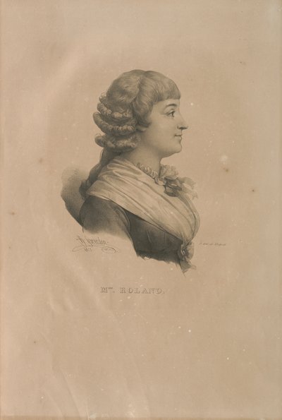 Ritratto di Madame Roland 1754-1793, 1825 da Francois Seraphin Delpech