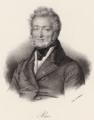 Ritratto del Compositore Ferdinando Paer 1771-1839, 1830 da Francois Seraphin Delpech