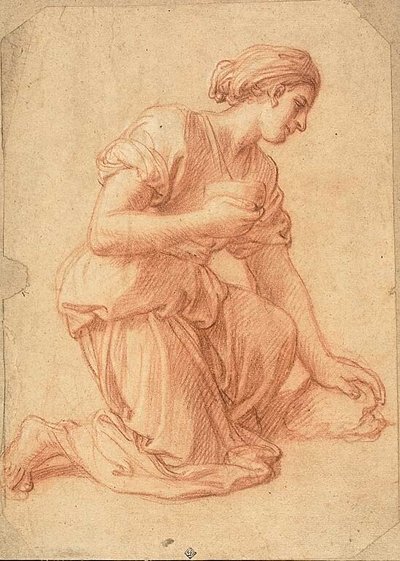 Donna inginocchiata da Francois Verdier