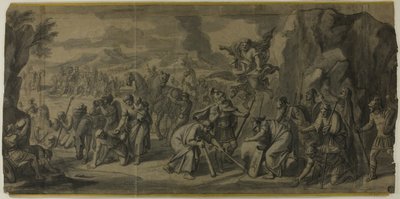 Mosè che colpisce la roccia da Francois Verdier