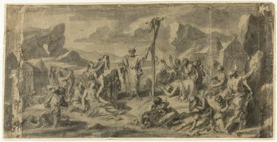 Mosè e il serpente di bronzo da Francois Verdier