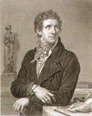 Ritratto di Antonio Canova (1757-1822) inciso da William Henry Worthington da Francois Xavier (after) Fabre