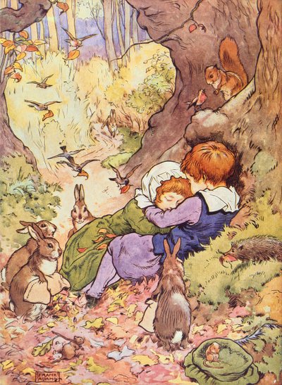 Bimbi nel Bosco da My Nursery Story Book, pub. da Blackie & Son da Frank Adams
