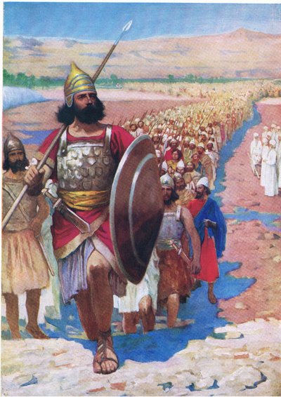 Attraversamento del Giordano, da The Bible Picture Book pubblicato da Thomas Nelson, c.1950 da Frank Adams