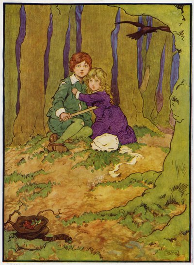 Illustrazione per Babes in the Wood da Frank Adams