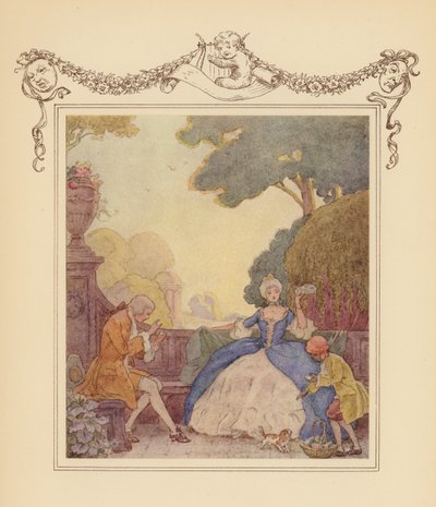 Illustrazione per Elegia di Gray (litografia a colori) da Frank Adams