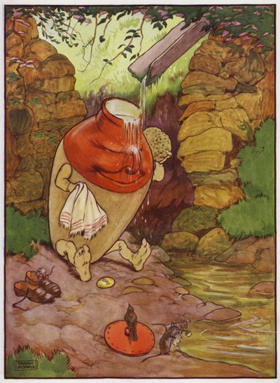 Illustrazione per Vecchia Dame Trot e il suo maiale da Frank Adams