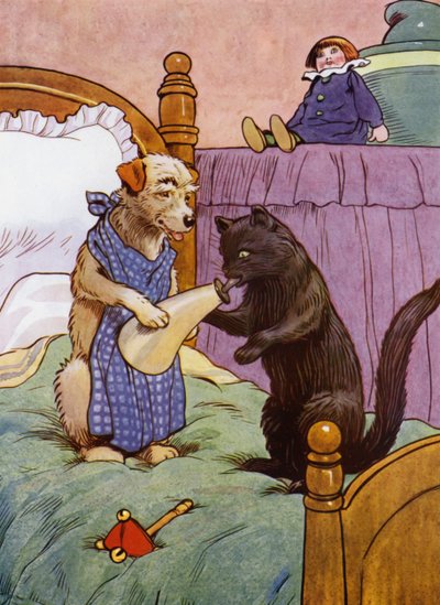 Illustrazione per Old Mother Hubbard da Frank Adams