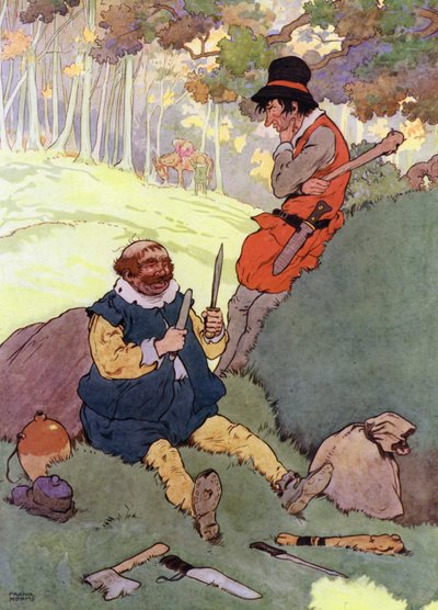 Illustrazione per The Babes in the Wood (litografia a colori) da Frank Adams