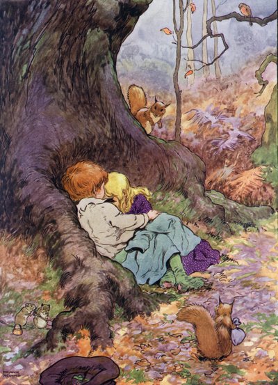 Illustrazione per "The Babes in the Wood" da Frank Adams