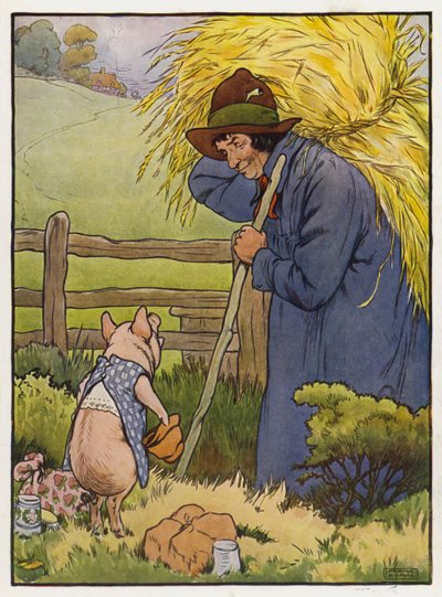 Illustrazione per I Tre Porcellini da Frank Adams