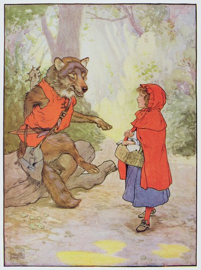 Cappuccetto Rosso e il Lupo, illustrazione da 