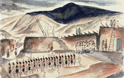 Danza del mais verde, Santa Domingo, N.M., prima del 1932 da Frank Applegate