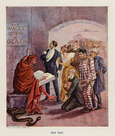Giorno di paga (litografia a colori) da Frank Beard