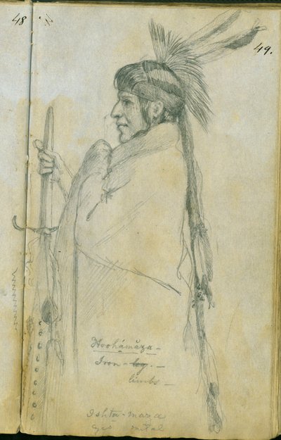 Hoohamaza, o Gamba di Ferro, 1851 da Frank Blackwell Mayer