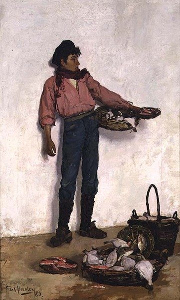 Ragazzo Pescatore Napoletano, c.1883 da Frank Bramley