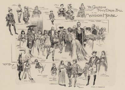 Il ballo in maschera dei bambini alla Mansion House da Frank Craig