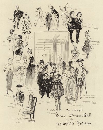 Il ballo in maschera giovanile alla Mansion House da Frank Craig