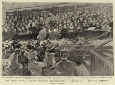 La principessa del Galles e i massoni, la distribuzione dei premi ai ragazzi dell