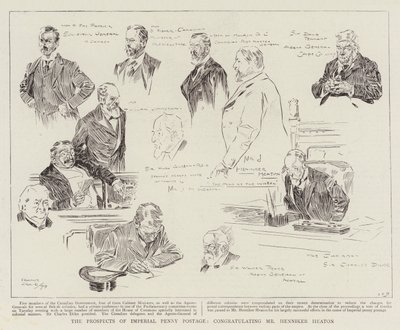 Le prospettive del francobollo imperiale, congratulazioni a Mr Henniker Heaton da Frank Craig