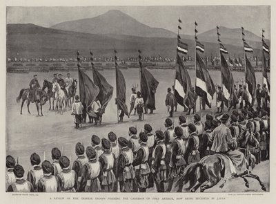 Una Rassegna delle Truppe Cinesi che Formano la Guarnigione di Port Arthur, ora Assediata dal Giappone da Frank Dadd