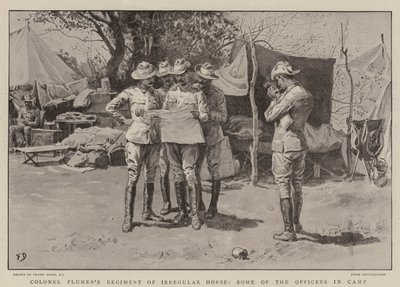 Il reggimento di cavalleria irregolare del colonnello Plumer, alcuni degli ufficiali in campo da Frank Dadd