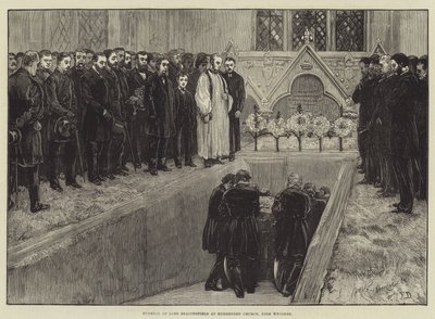 Funerale di Lord Beaconsfield alla Chiesa di Hughenden, High Wycombe da Frank Dadd