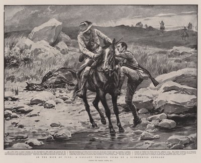 In tempo, un valoroso soldato raccoglie un compagno smontato da Frank Dadd