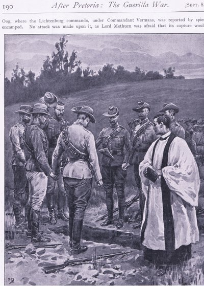 Giuramento di vendetta, illustrazione da After Pretoria: The Guerilla War, 1902 da Frank Dadd