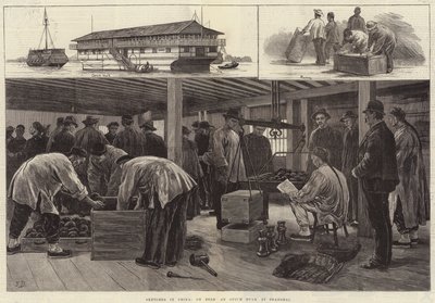 Schizzi in Cina, a bordo di un Opium Hulk a Shanghai da Frank Dadd