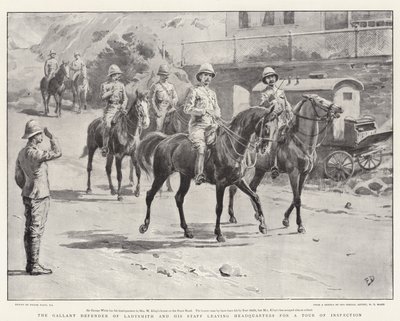 Il valoroso difensore di Ladysmith e il suo staff lasciano il quartier generale per un giro di ispezione da Frank Dadd