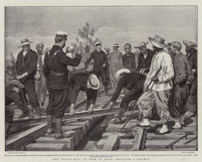 Il Tuttofare al Lavoro in Cina, Riparando una Ferrovia da Frank Dadd