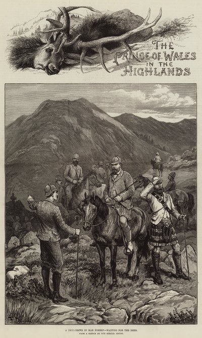 Il Principe di Galles nelle Highlands da Frank Dadd