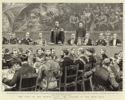 La visita della flotta francese, il banchetto al Municipio da Frank Dadd