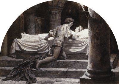 Scene da Romeo e Giulietta: La tomba da Frank Dicksee