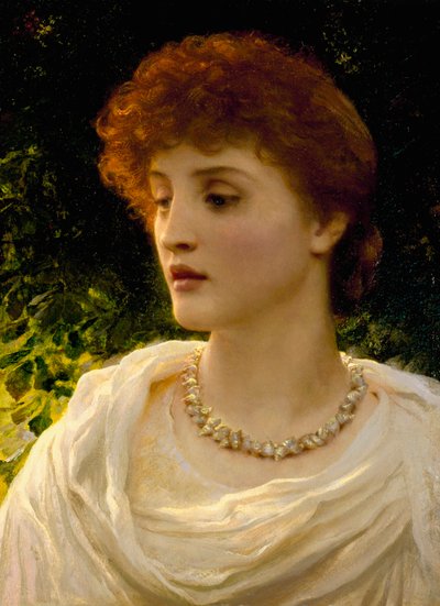 "Sylvia" Ritratto di una giovane donna della borghesia inglese vittoriana. Dipinto di Frank Dicksee (1853-1928) Collezione privata da Frank Dicksee