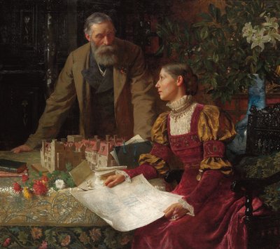 I costruttori di case, 1880 da Frank Dicksee