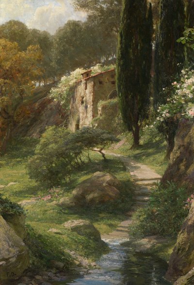 Il vecchio mulino a La Mortola da Frank Dicksee
