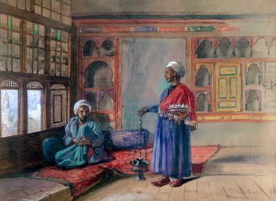 Appartamento nella casa dello sceicco Sadat, Il Cairo, 1873 da Frank Dillon