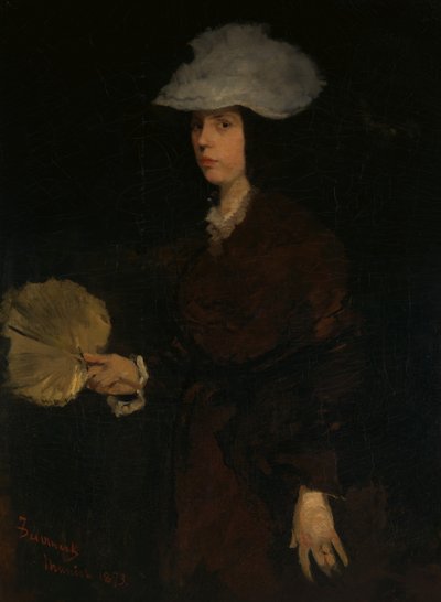 Signora con ventaglio, 1873 da Frank Duveneck