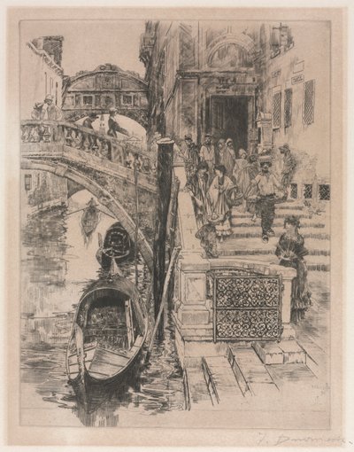 Il Ponte dei Sospiri seconda lastra, 1885 da Frank Duveneck